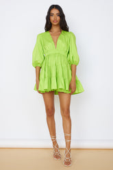 Sweetest Treat Mini Dress Lime