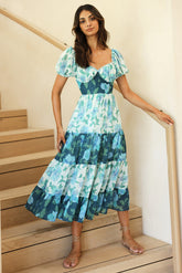 Baby Blooms Maxi Dress Green